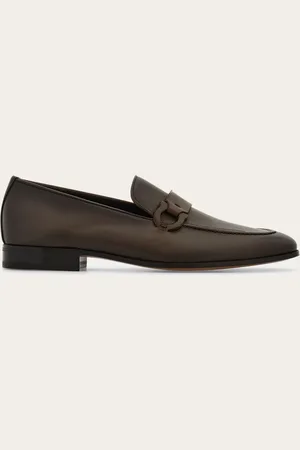 Salvatore Ferragamo Mocasines adorno Gancini Gris Talla 40