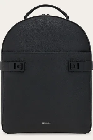 Salvatore Ferragamo Mochila con hebillas Gancini Negro