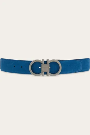 Salvatore Ferragamo Cinturón ajustable Gancini Azul