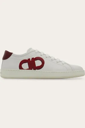 Salvatore Ferragamo Sneakers doble Gancini Blanco Talla 35.5
