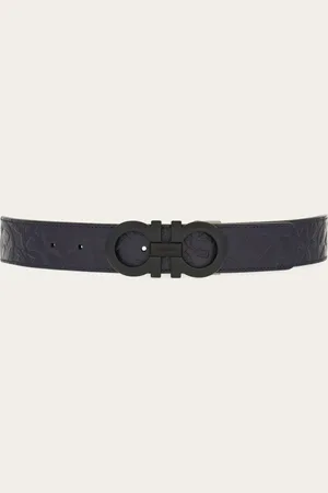 Salvatore Ferragamo Cinturón reversible y ajustable Gancini Azul