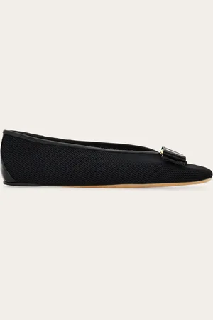 Salvatore Ferragamo Bailarinas lazo Vara Negro Talla 35