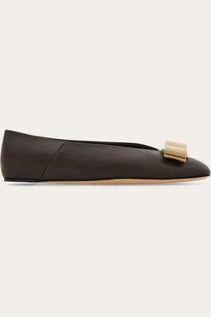 Salvatore Ferragamo Bailarinas lazo Vara Marrón Talla 35
