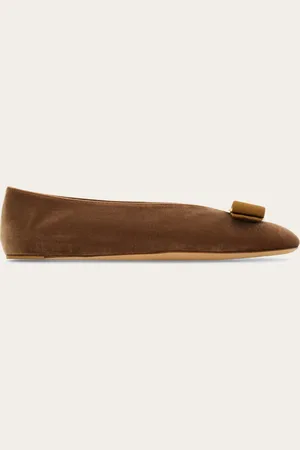 Salvatore Ferragamo Bailarinas lazo Vara Marrón Talla 35