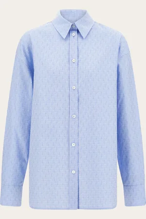 Salvatore Ferragamo Camisa Monogram Azul