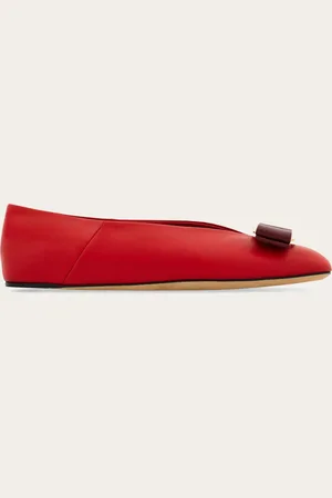 Salvatore Ferragamo Bailarinas lazo Vara Rojo Talla 36
