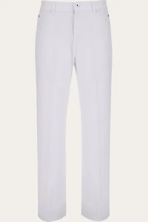 Salvatore Ferragamo Pantalones 5 bolsillos Blanco