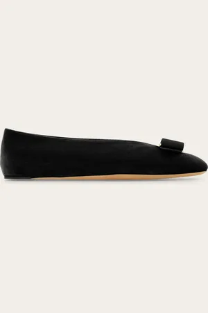 Salvatore Ferragamo Bailarinas lazo Vara Negro Talla 35