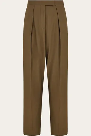 Salvatore Ferragamo Pantalones con pinzas Verde