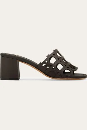 Salvatore Ferragamo Mules Gancini Marrón Talla 35.5