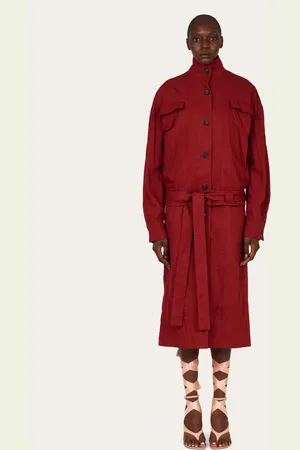 Salvatore Ferragamo Abrigo ligero Rojo
