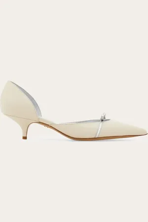 Salvatore Ferragamo Bridal - Zapatos de salón con mini lazo Blanco Talla 35.5