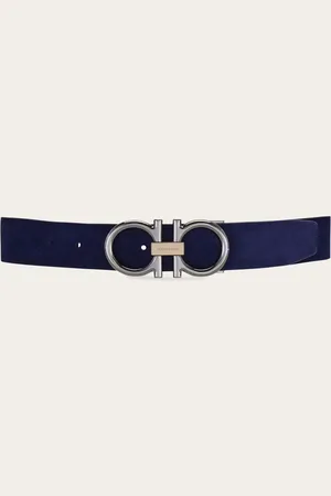 Salvatore Ferragamo Cinturón ajustable Gancini Azul