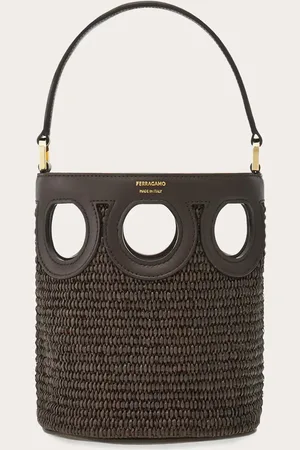 Salvatore Ferragamo Minibolso cubo Gancini Marrón
