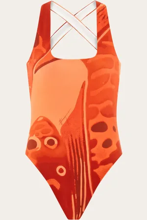 Salvatore Ferragamo Bañador de una pieza Rojo