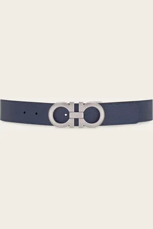 Salvatore Ferragamo Cinturón reversible y ajustable Gancini Azul