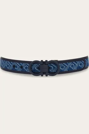 Salvatore Ferragamo Cinturón ajustable Monogram Azul