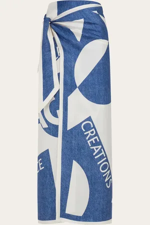 Salvatore Ferragamo Falda sarong logo Venna Azul