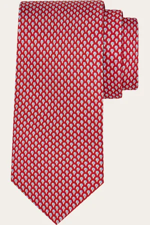 Salvatore Ferragamo Corbata de seda estampado Ice Cream Rojo