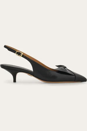 Salvatore Ferragamo Slingbacks con lazo Negro Talla 35