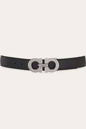 Salvatore Ferragamo Cinturón reversible y ajustable Gancini Azul