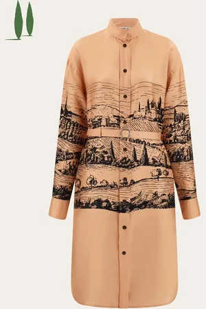 Salvatore Ferragamo Back to Earth - Vestido camisero estampado Rosa