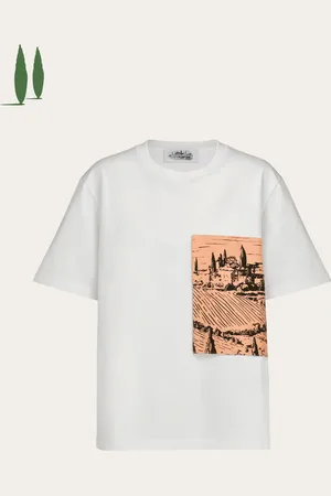 Salvatore Ferragamo Back to Earth - Camiseta con bolsillo Rosa