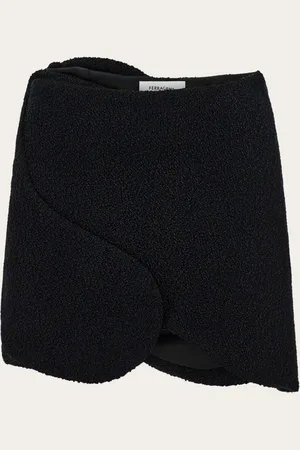 Salvatore Ferragamo Minifalda asimétrica Negro
