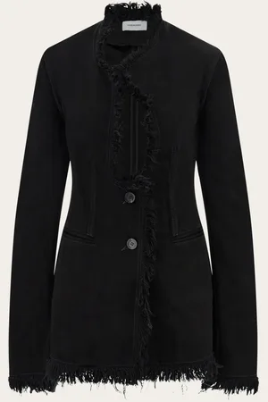 Salvatore Ferragamo Blazer deshilachada Negro