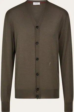 Salvatore Ferragamo Cárdigan en mezcla de seda Gris