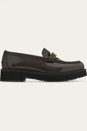 Salvatore Ferragamo Mocasines adorno Gancini Marrón Talla 35