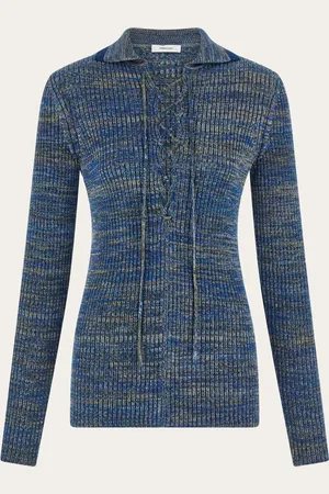 Salvatore Ferragamo Jersey con cordón Azul
