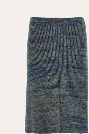 Salvatore Ferragamo Falda de punto Azul