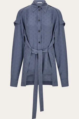 Salvatore Ferragamo Camisa Monogram Azul