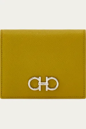 Salvatore Ferragamo Cartera compacta Gancini Verde