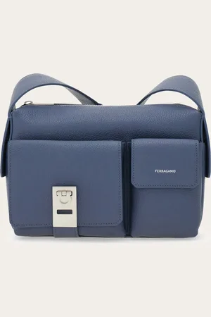 Salvatore Ferragamo Bolso bandolera doble bolsillo Azul