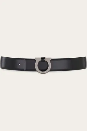 Salvatore Ferragamo Cinturón reversible Gancini Negro