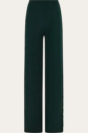 Salvatore Ferragamo Pantalones palazzo de punto Verde