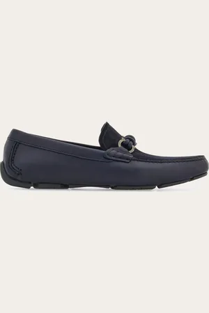 Salvatore Ferragamo Drivers bocado Gancini Azul Talla 42.5
