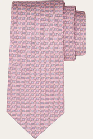 Salvatore Ferragamo Corbata de seda estampado Vara Rosa