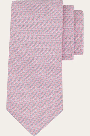 Salvatore Ferragamo Corbata de seda estampado Ice Cream Rosa