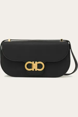 Salvatore Ferragamo Bandolera doble Gancini Negro