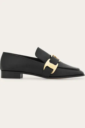 Salvatore Ferragamo Mocasines maxi Vara plate Negro Talla 35.5