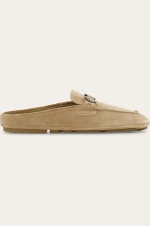 Salvatore Ferragamo Mules adorno Gancini Verde Talla 40
