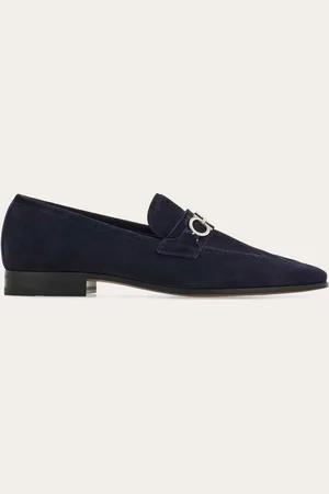 Salvatore Ferragamo Mocasines bocado Gancini Azul Talla 39.5