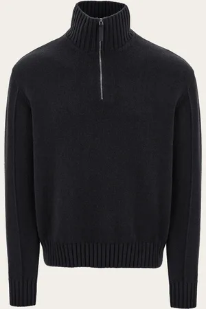 Salvatore Ferragamo Jersey de cachemira con cremallera Gris
