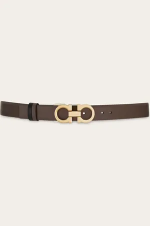 Salvatore Ferragamo Cinturón reversible y ajustable Gancini Gris
