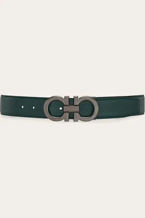 Salvatore Ferragamo Cinturón reversible y ajustable Gancini Verde