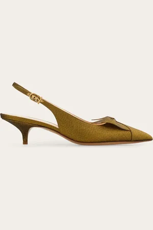 Salvatore Ferragamo Slingbacks con lazo Verde Talla 35.5