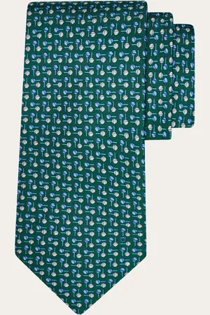 Salvatore Ferragamo Corbata de seda estampado Lollipop Verde